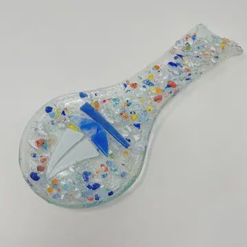 FUSED GLASS SPOON REST MADE IN TURKEY