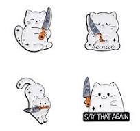 CAT BROOCH SAY THAT AGAIN