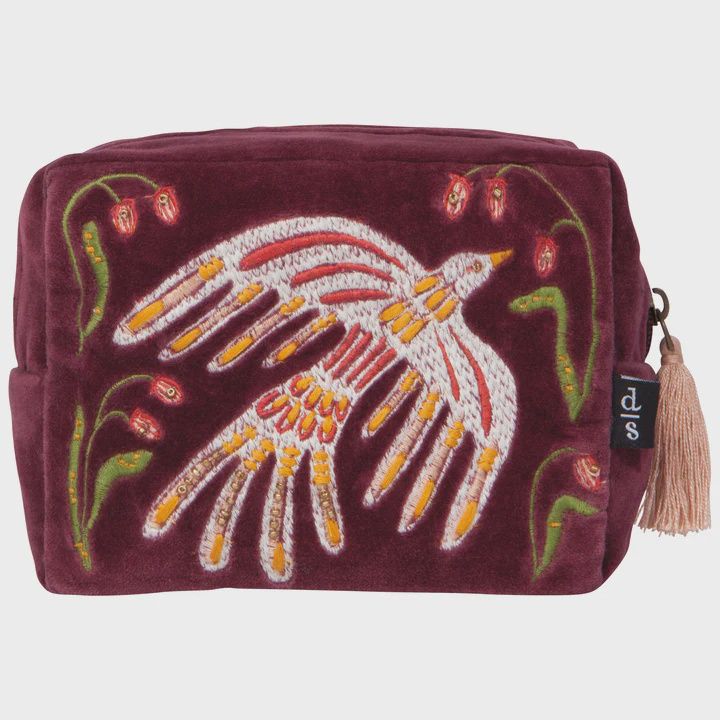 EMBROIDERED PLUME POUCH