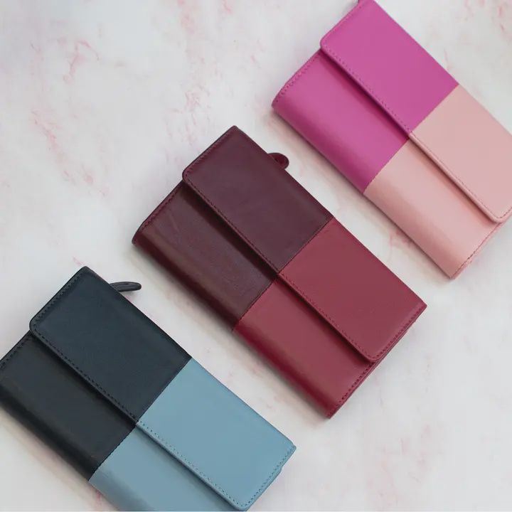 Clara Large Flapover leather wallet