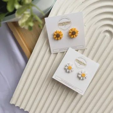 SUNFLOWER CLAY STUDS
