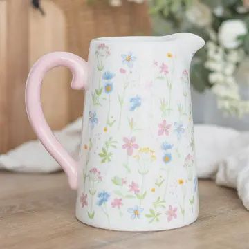FLORAL FLOWER VASE JUG
