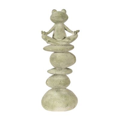 YOGA FROG ON ROCKS