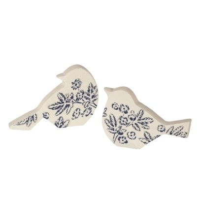 BLUE FLORAL PRINT BIRDS ASST.
