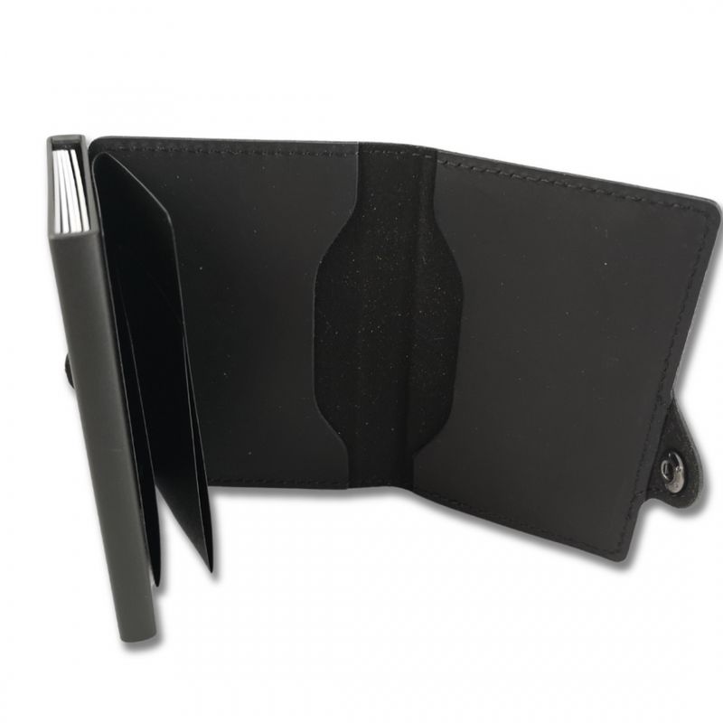 RFID LEATHER CARD WALLET WITH COIN PURSE