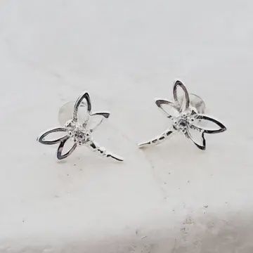 SILVER DRAGONFLY EARRINGS