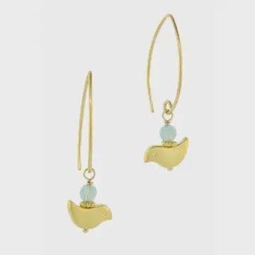 GOLD/OPAL BIRDY DANGLES