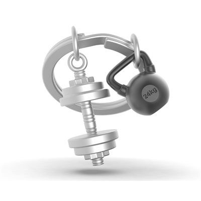DUMBELL KEYCHAIN