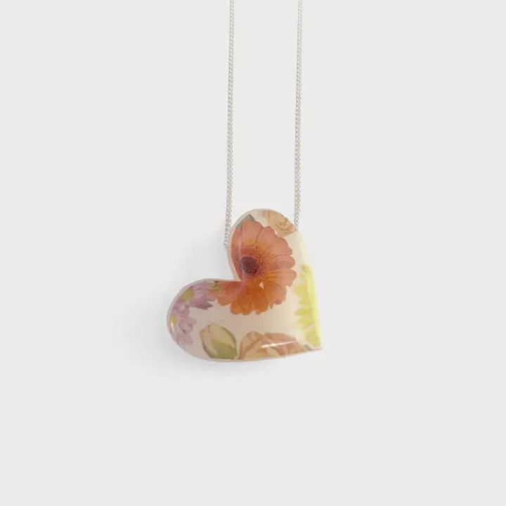 White Heart Necklace
