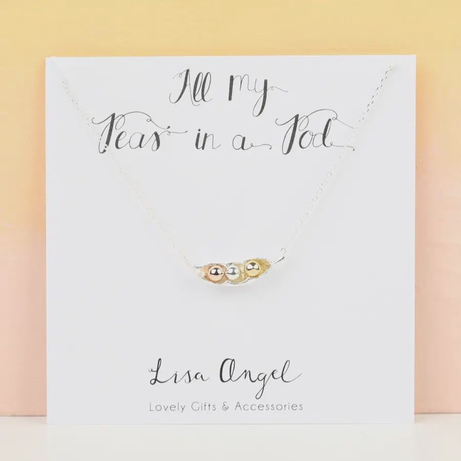 SILVER PEAS IN A POD NECKLACE