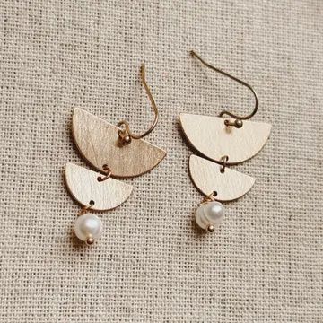 half moon and fresh water pearls
