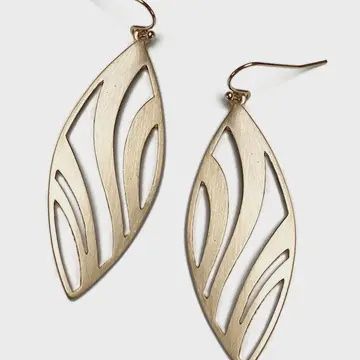 Matt gold abstract leaf