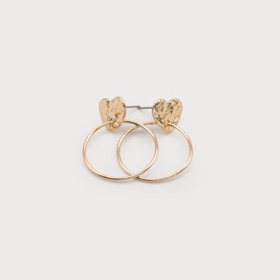 heart and hoops earrings