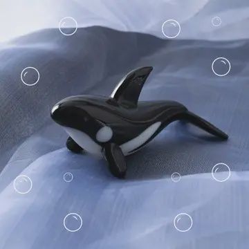 Glass Orca Whale