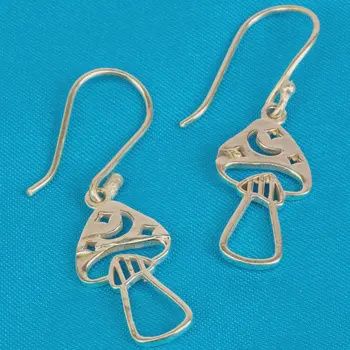 Mushroom celestial earrings