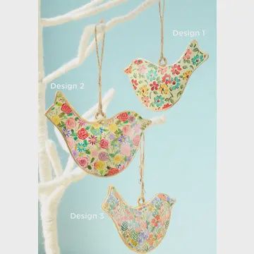 FLOWER METAL BIRD HANGERS