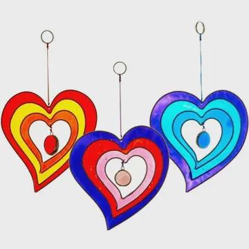 SINGLE HEART SUNCATCHER