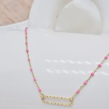 STAINLESS STEEL ENAMEL NECKLACE