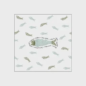 BLUE FISH PAPER NAPKIN ASST.