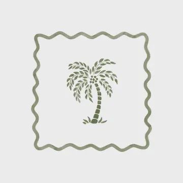 KHAKI PALM TREE NAPKINS