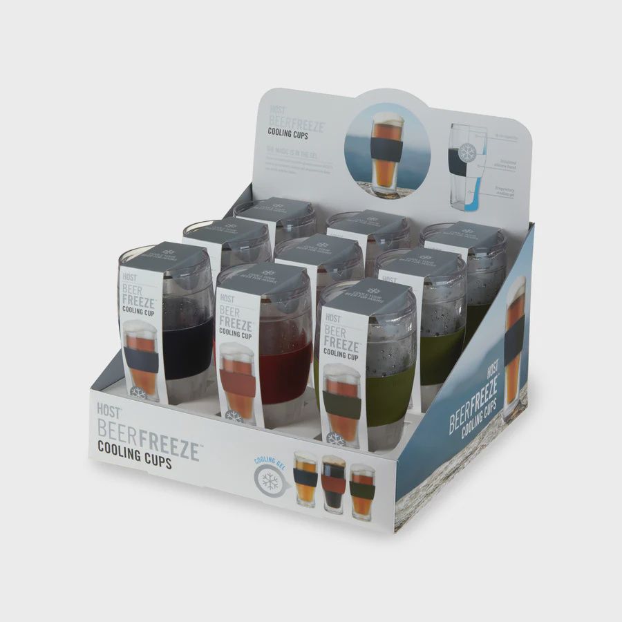 BEER FREEZE COOLING CUP ASST. COLOURS
