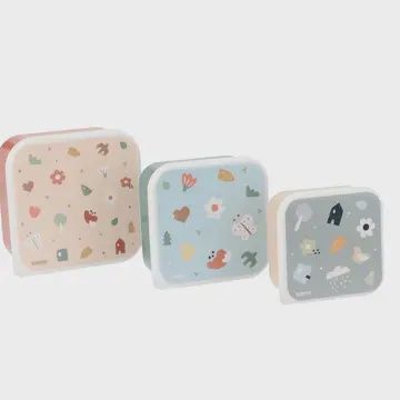 SET OF 3 GEOMETRIC NATURE LUNCHBOXES