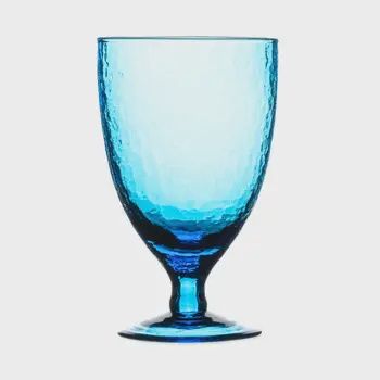 RECYCLED ICE BLUE WINE GLASS