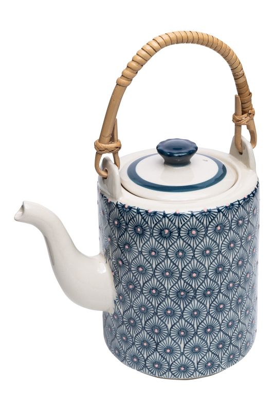 CERAMIC TEAPOT BLUE ROSA