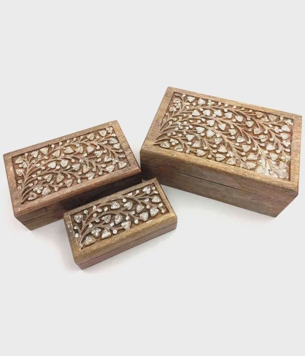 Mango Wood Rectangular Container