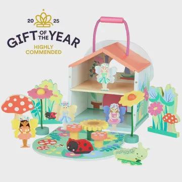 WOODEN FAIRY HOUSE PLAYSET