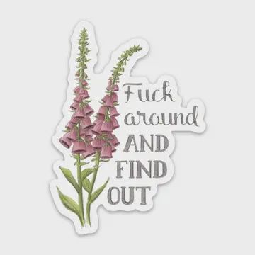 NAUGHTY FLORAL STICKER