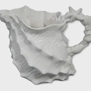 WHITE SHELL PITCHER