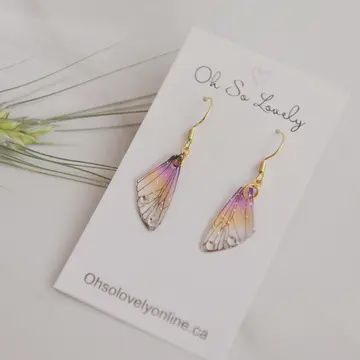 MINI SPARKLE WING EARRINGS