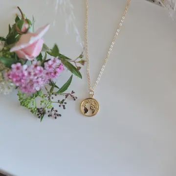 WORLD MAP 18K PLATED NECKLACE