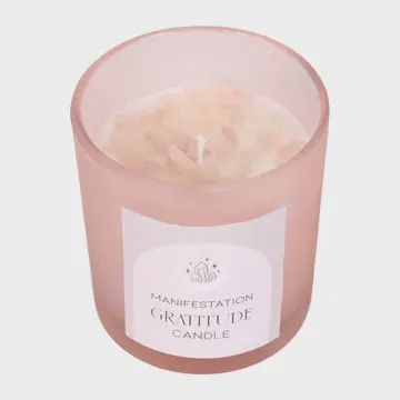GRATITDE ROSE QUARTZ CANDLE