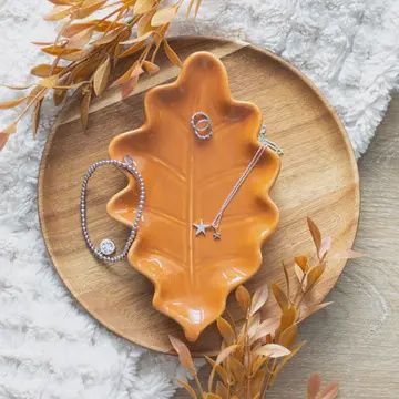 fall leaf dish