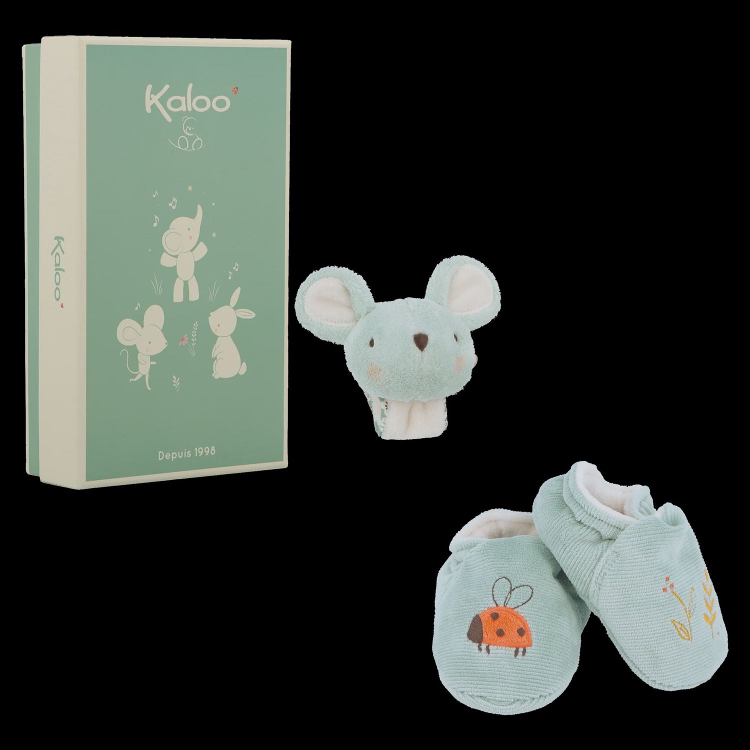 KALOO MOUSE WRISTLET AND SLIPPERS