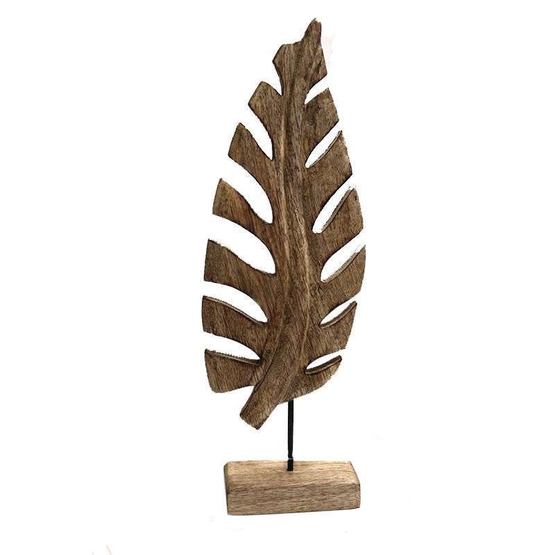 WOOD LEAF ON STAND