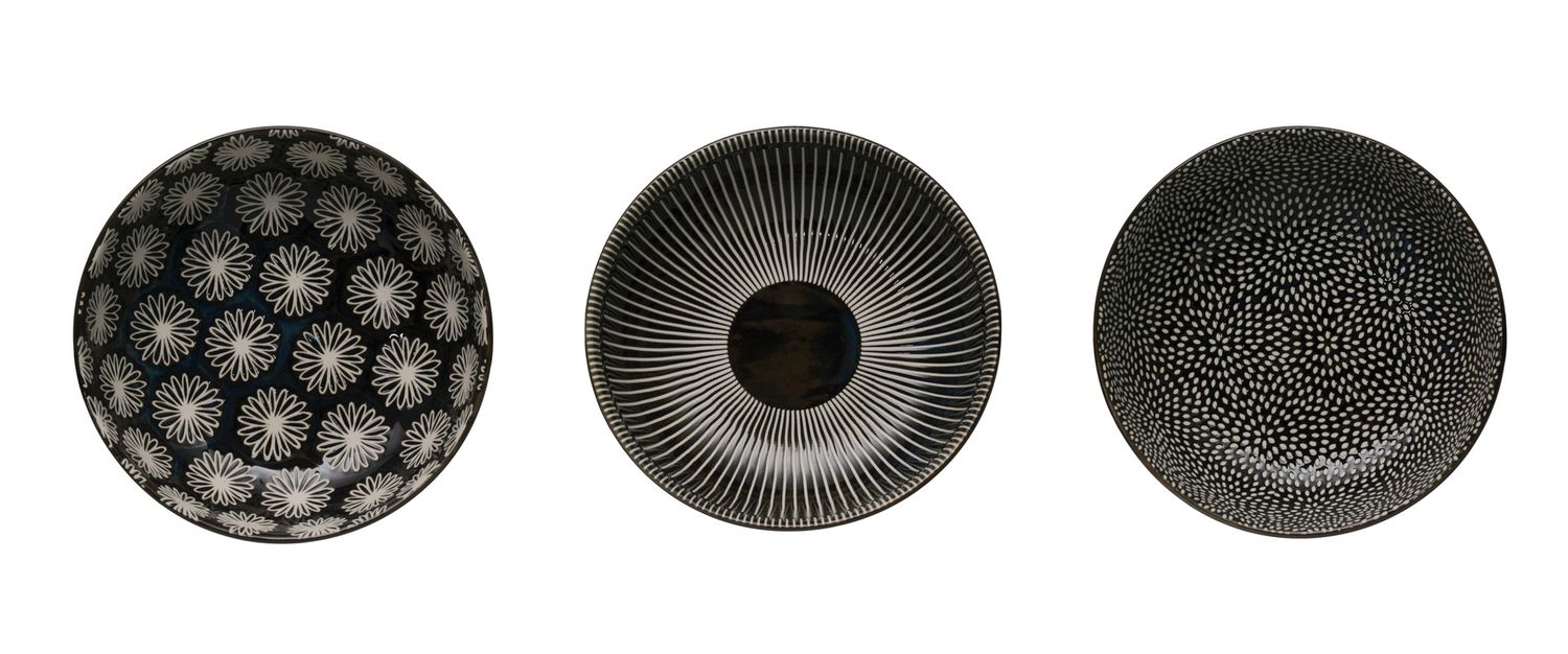 BOWL DARK BLUE  5"  3 STYLES