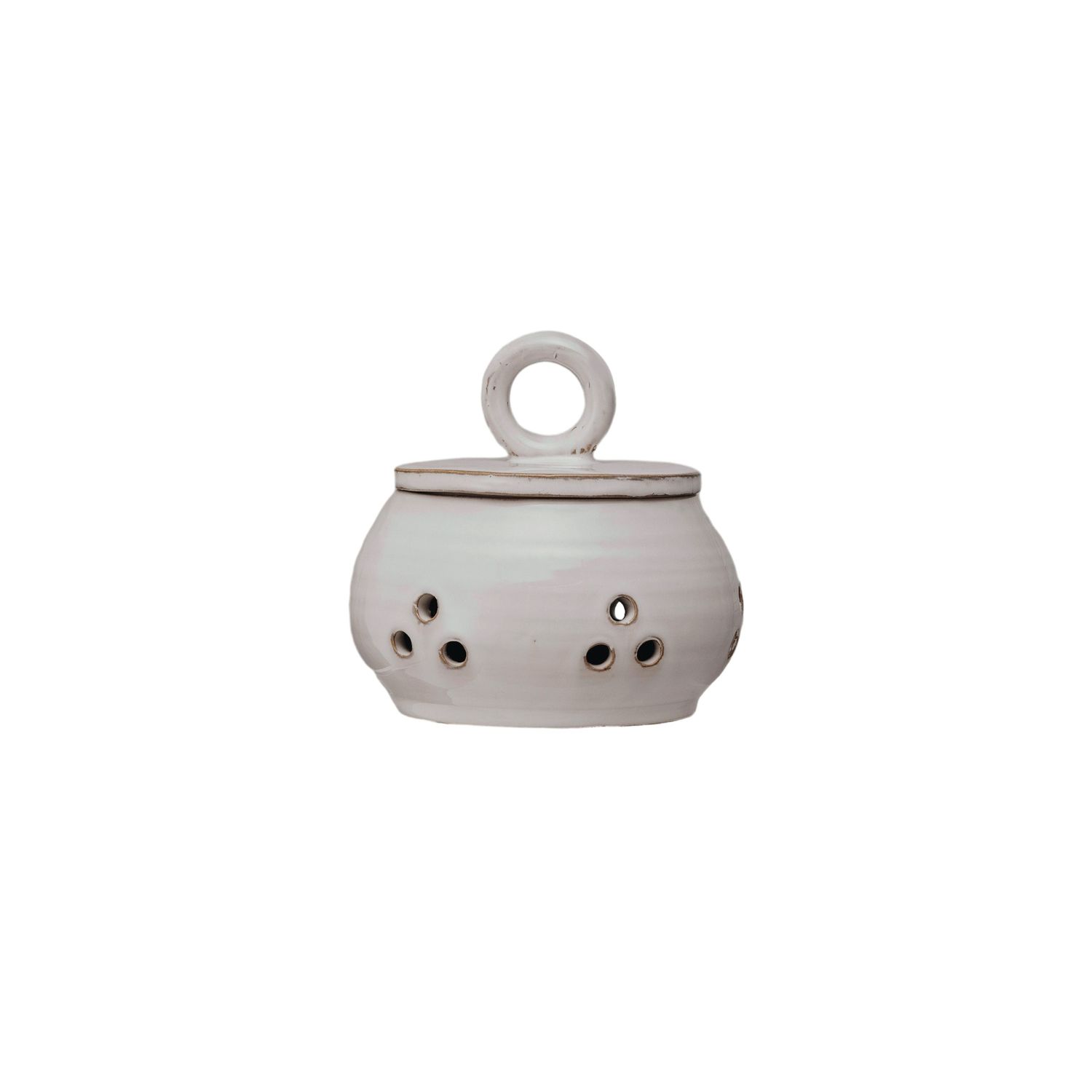 STONEWARE GARLIC HOLDER 5"