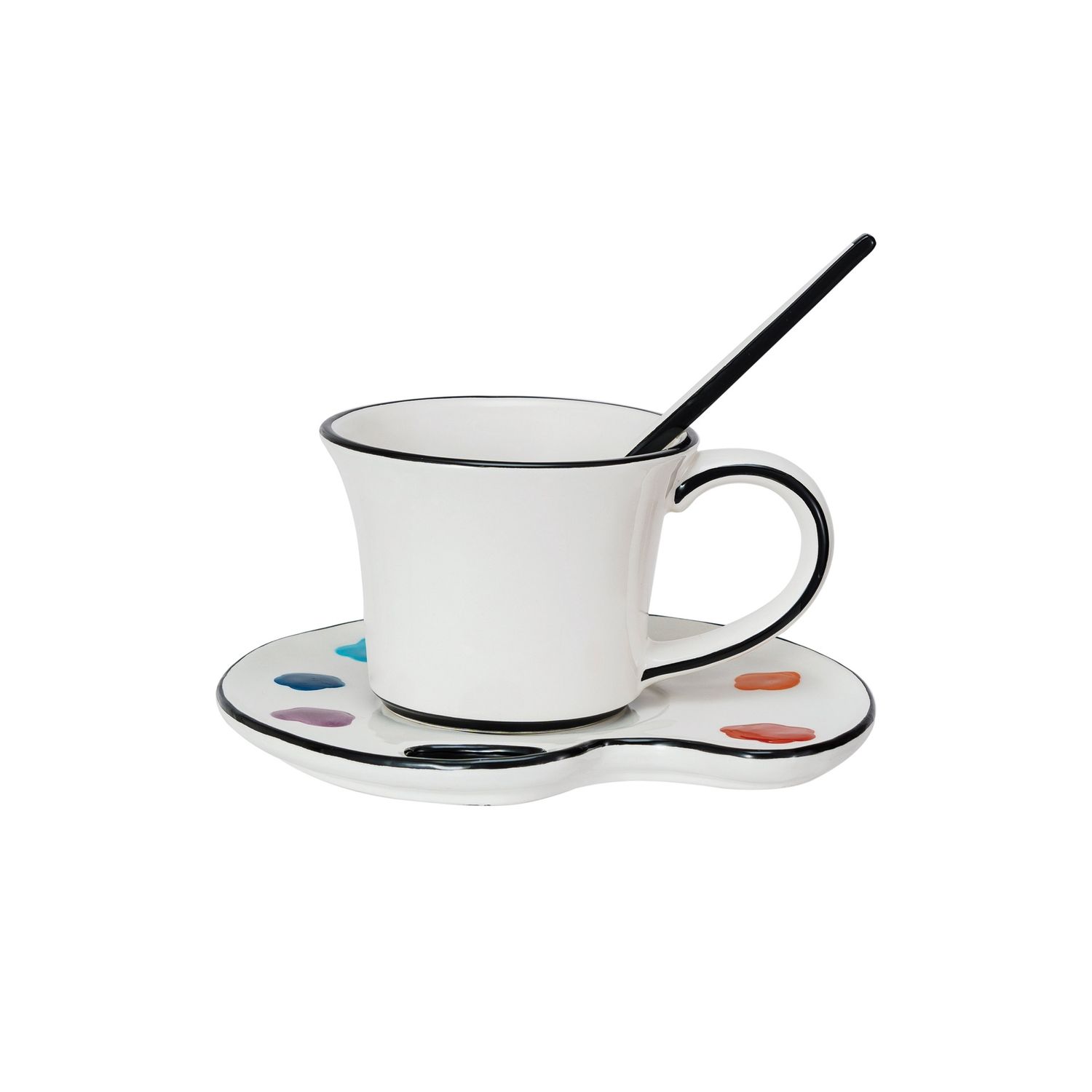 PAINTERS TEACUP WITH PLATE