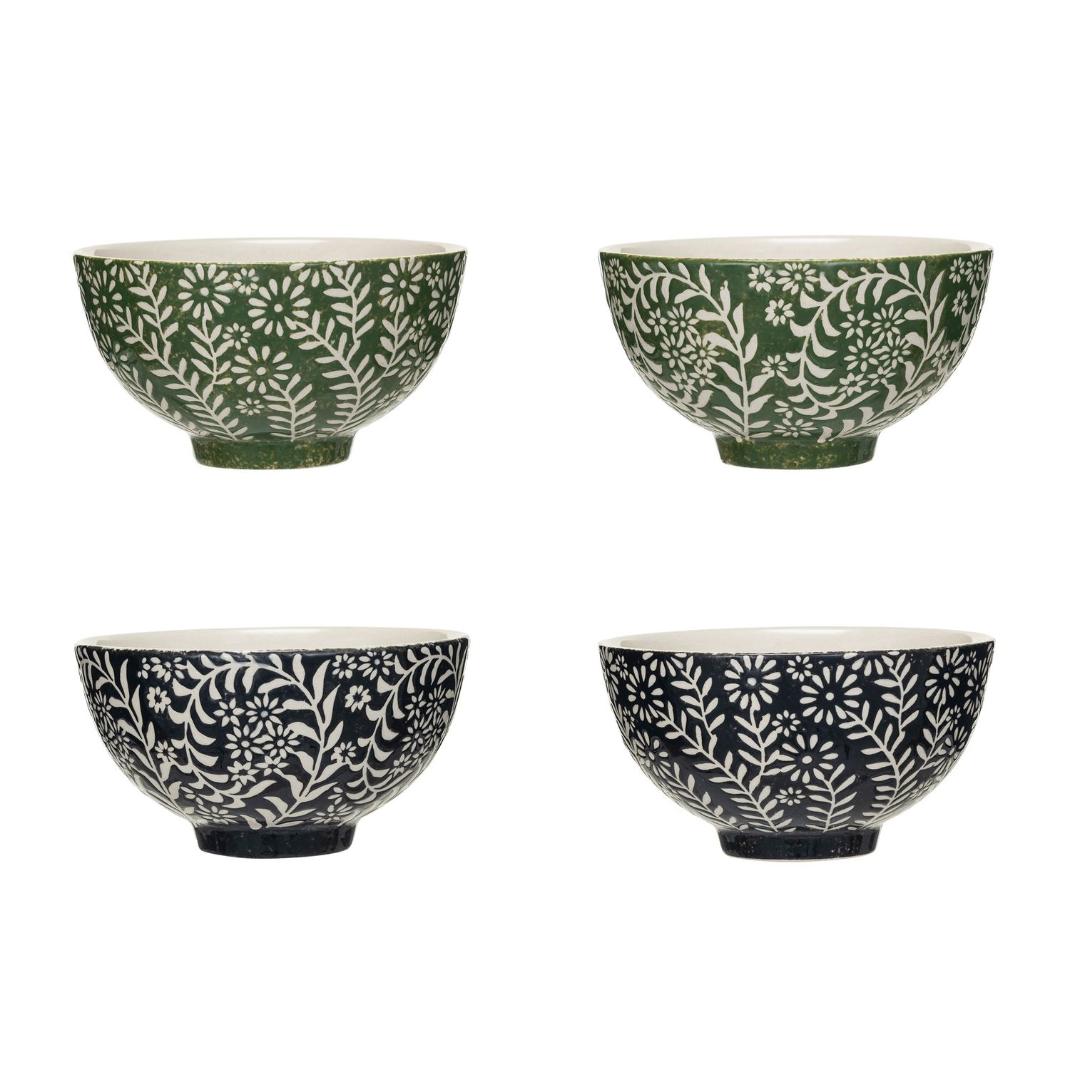 BOTANICAL STAMPED BOWL 4 3/4"