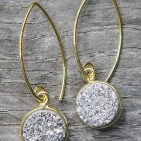 GOLD DRUZY EARRINGS
