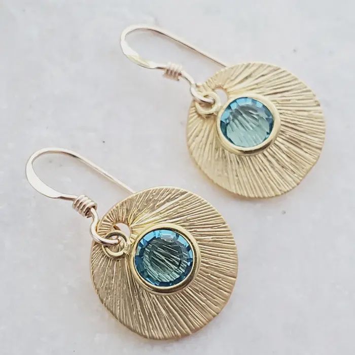 GOLD REFLECTIONS WITH AQUA STONE