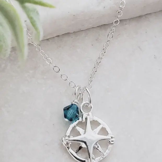 COMPASS NECKLACE SILVER