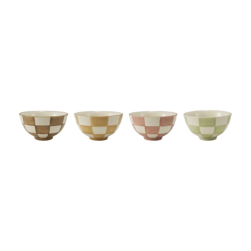 CHECK PATTERN STONEWARE BOWL