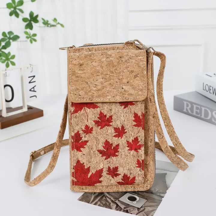 Memories Cork Maple Leaf Crossbody Purse
