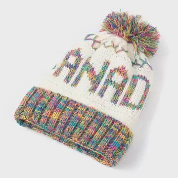 Memories Knit Rainbow Canada Hat