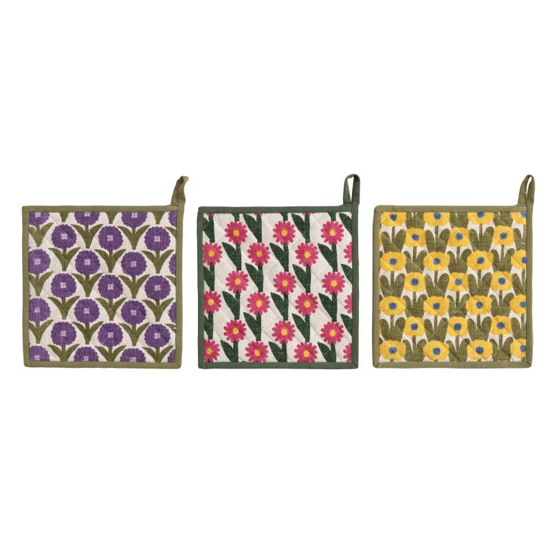 FLORAL COTTON POT HOLDER ASST. DESIGN
