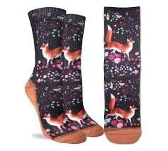 Woman's Floral Fox Socks Active Fit